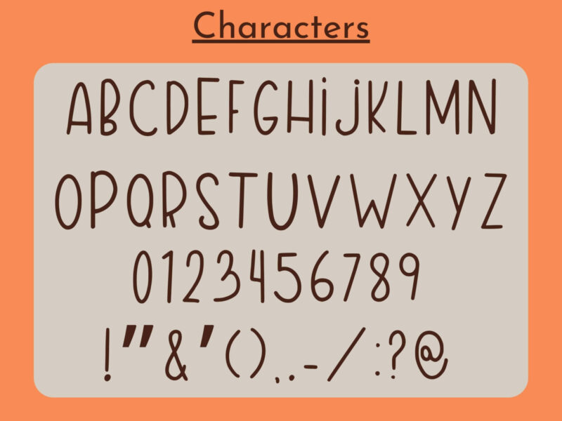 Farmhouse Spice Font Characters scaled