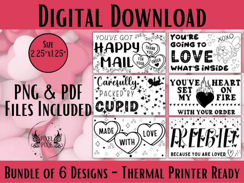 Thermal Labels Valentines Day