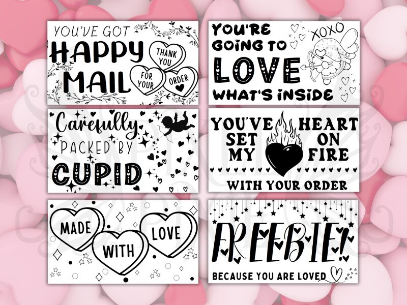 Thermal Valentines day Labels