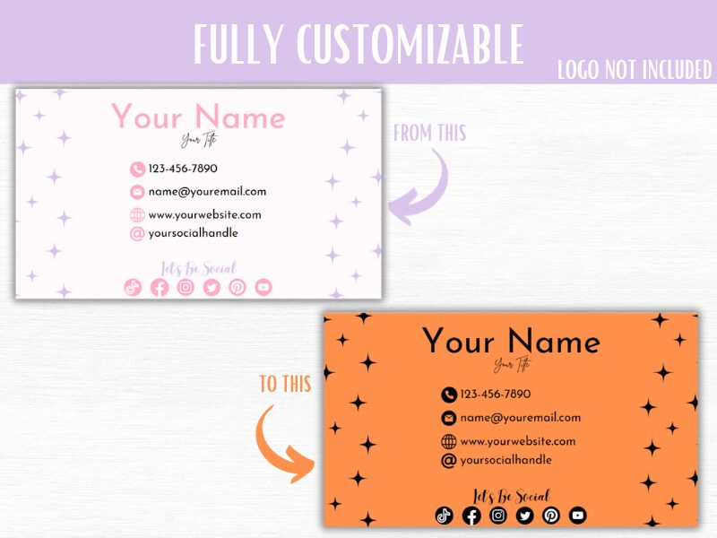 Pink Purple Business Card