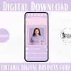Pink Purple Digital Biz Card