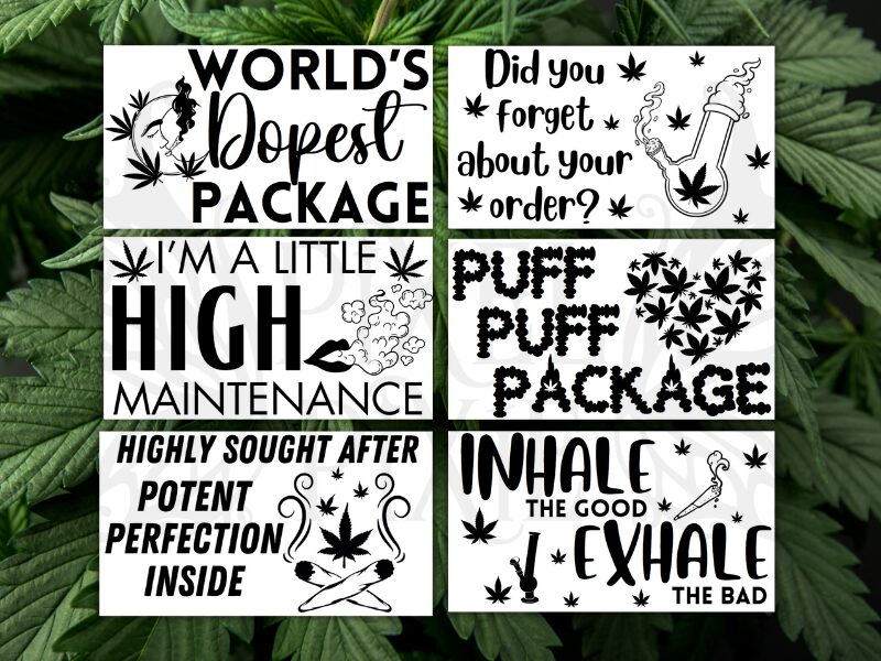 Marijuana Sticker Mockup
