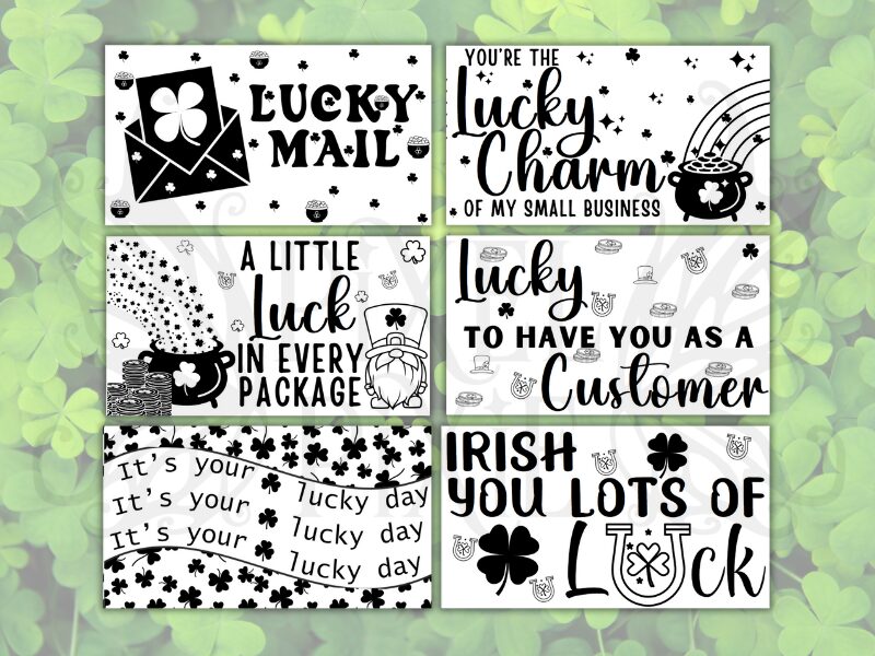 St Patricks Thermal Sticker Labels