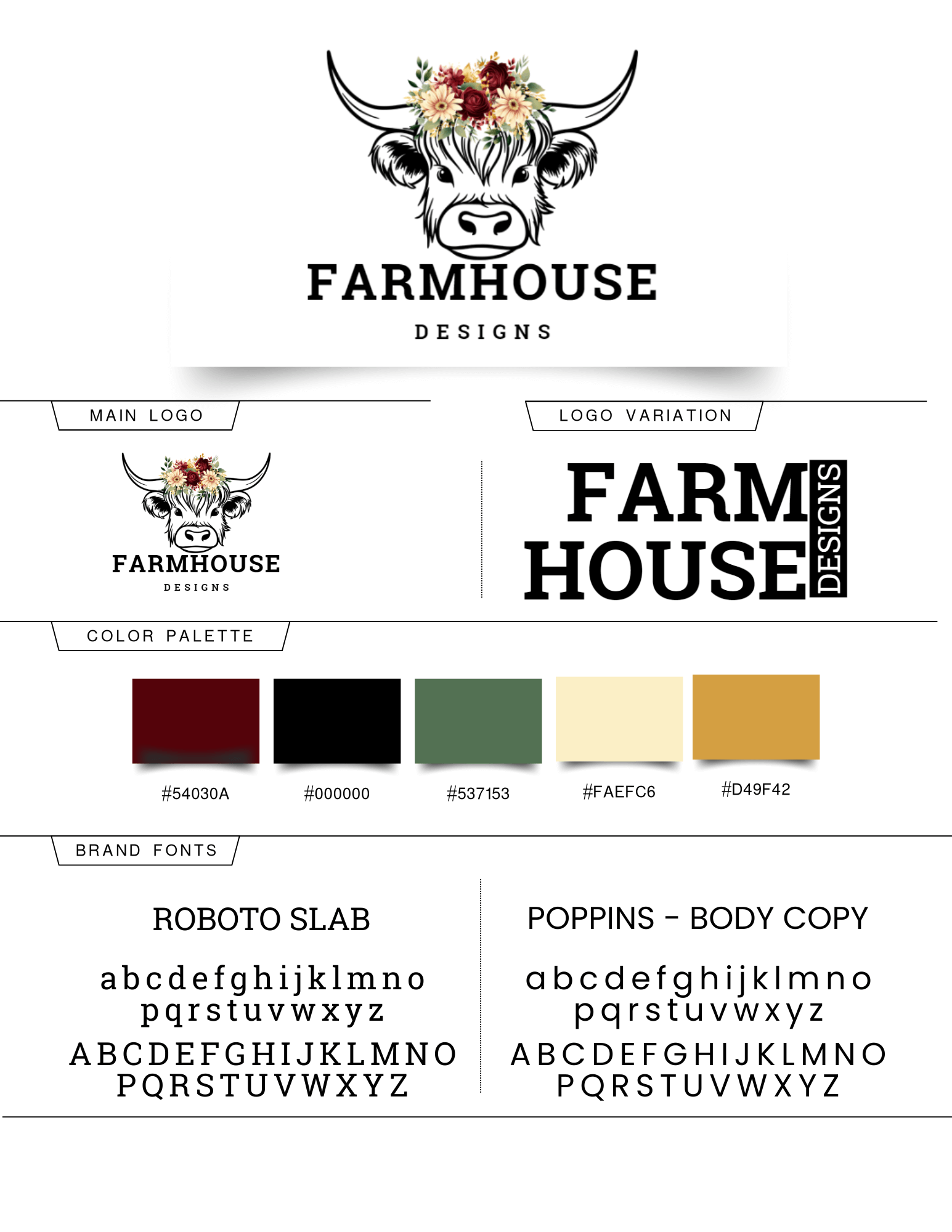 Farmhouse Designs Logo Design Branding